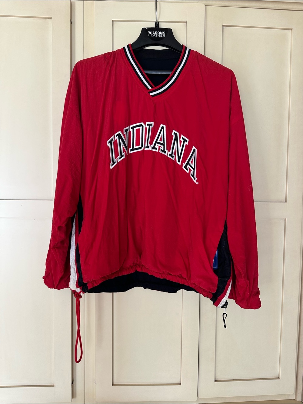 STARTER Red Indiana Varsity Pullover Jacket
